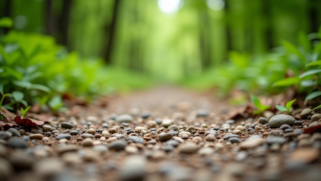 Close-up of well-maintained gravel walking trail with proper drainage and clear path definition